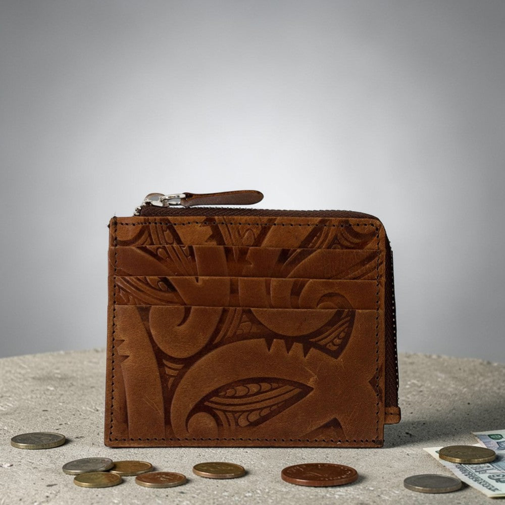 The Uptown Wallet - Miriama Grace-Smith - GENUINE LEATHER - Tan