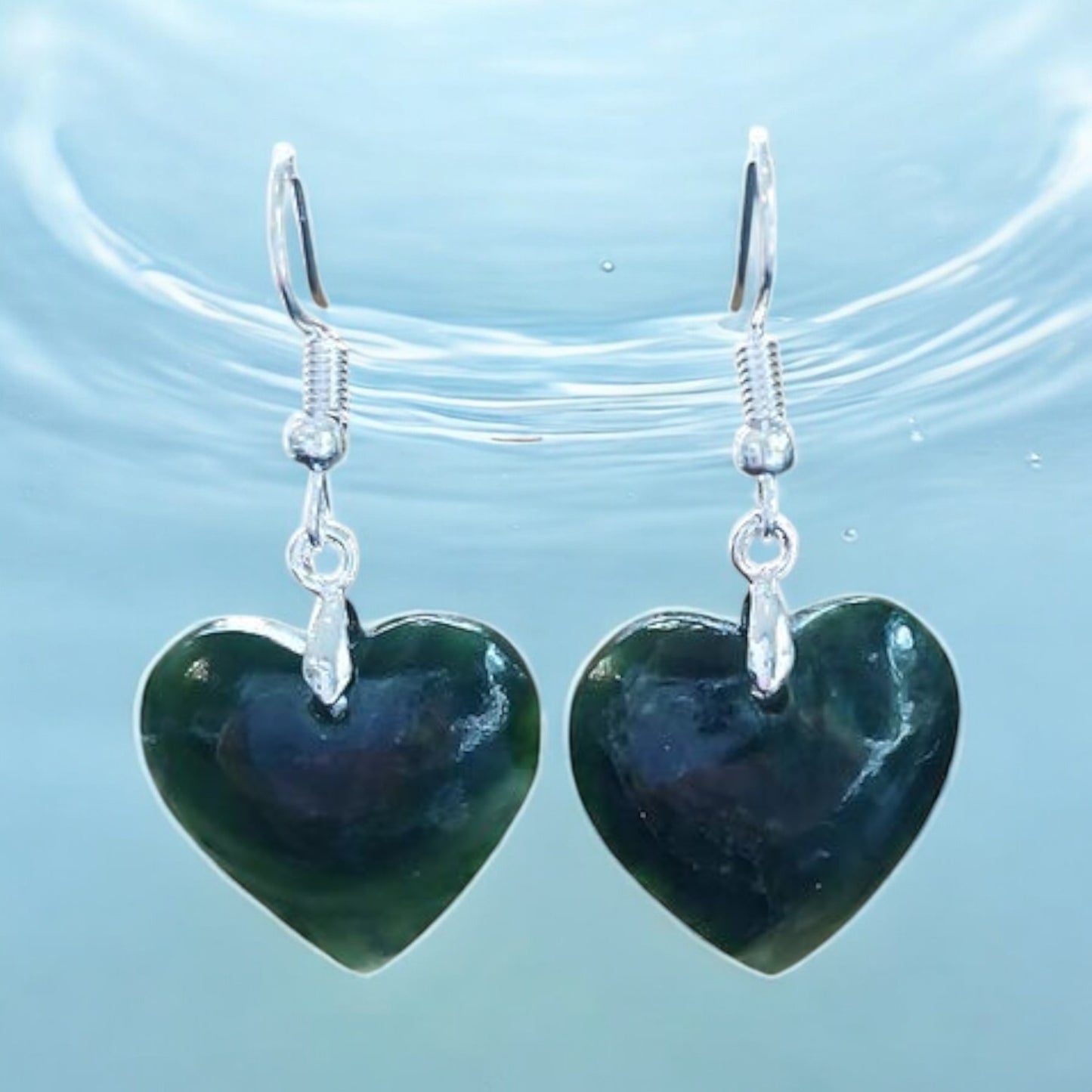 Pounamu Heart Earrings