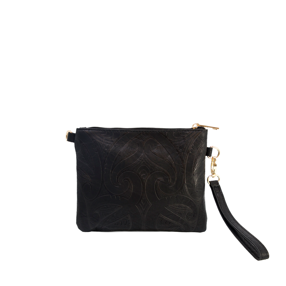 Viaduct Clutch by Miriama Grace-Smith - Black