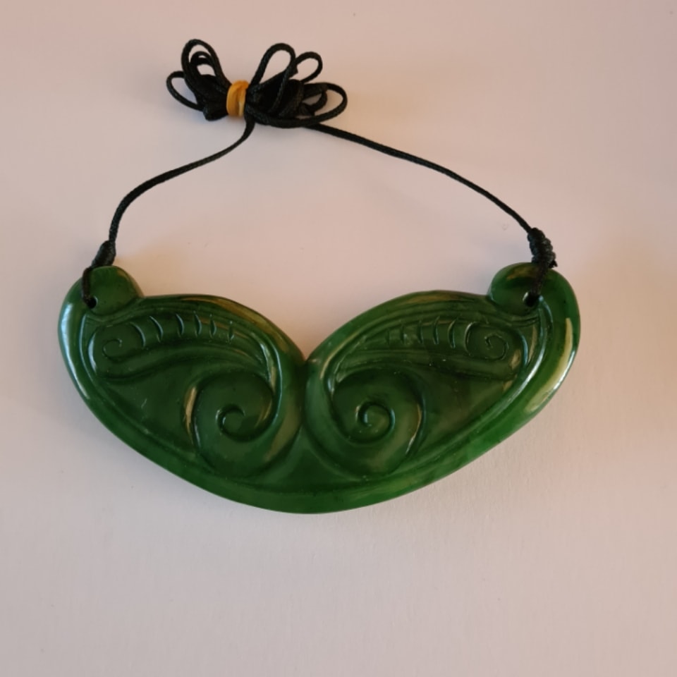 Large Engraved Pounamu Breastplate