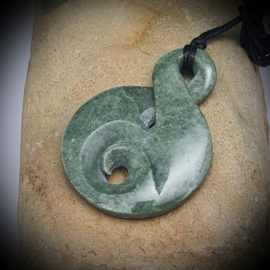 Pounamu Pikorua with Koru Cut-out