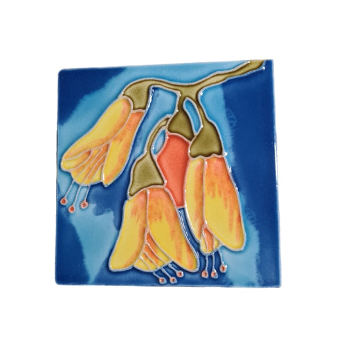 Kowhai Ceramic Tile - 10cm x 10cm