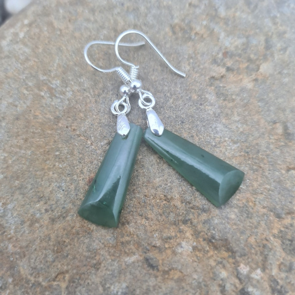 Greenstone Toki/Adze Earrings - 23mm