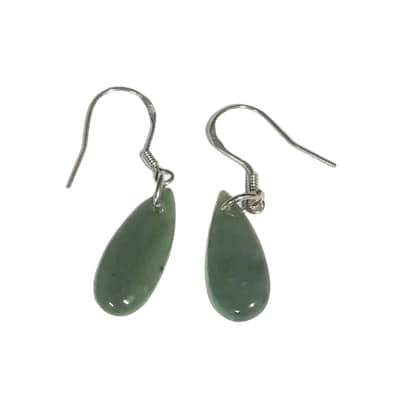 Greenstone Drop Earrings - 18mm