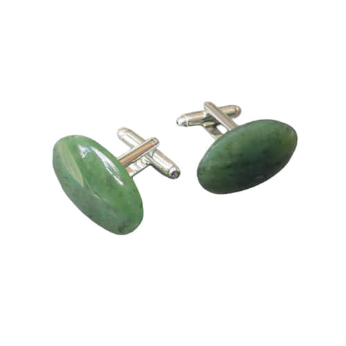 Oval Greenstone Cufflinks