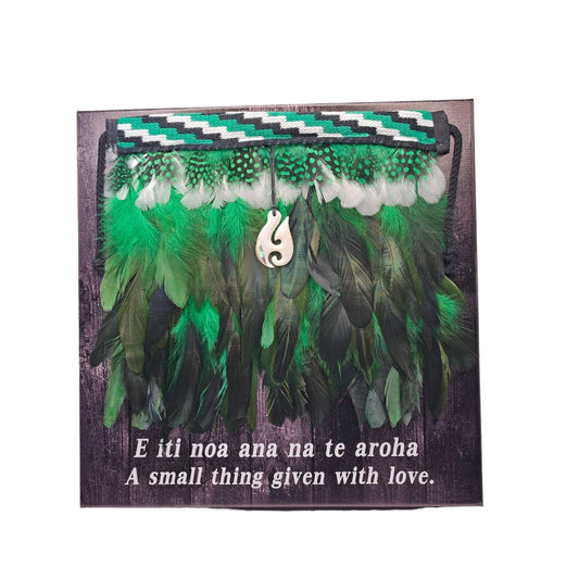 Korowai on Canvas Wall Art with Verse & Bone Matau