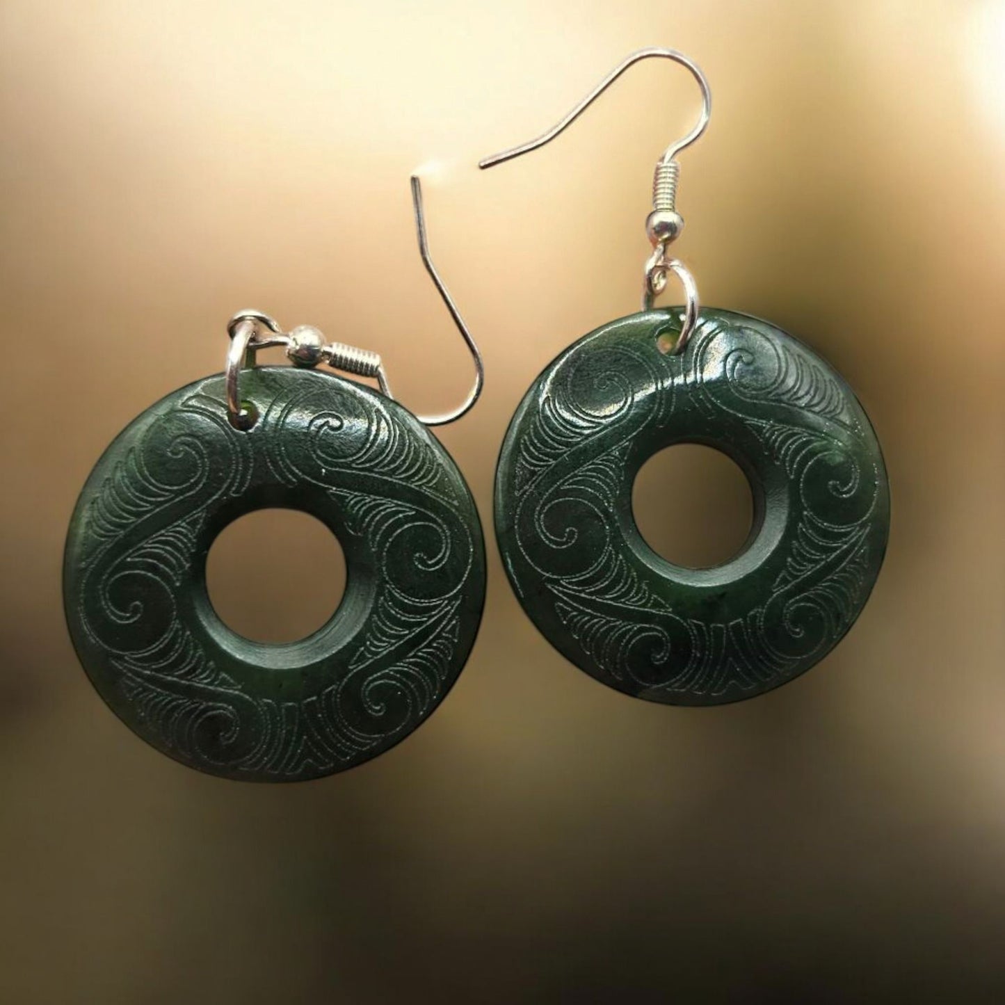 Engraved Porowhita Earrings - 30mm