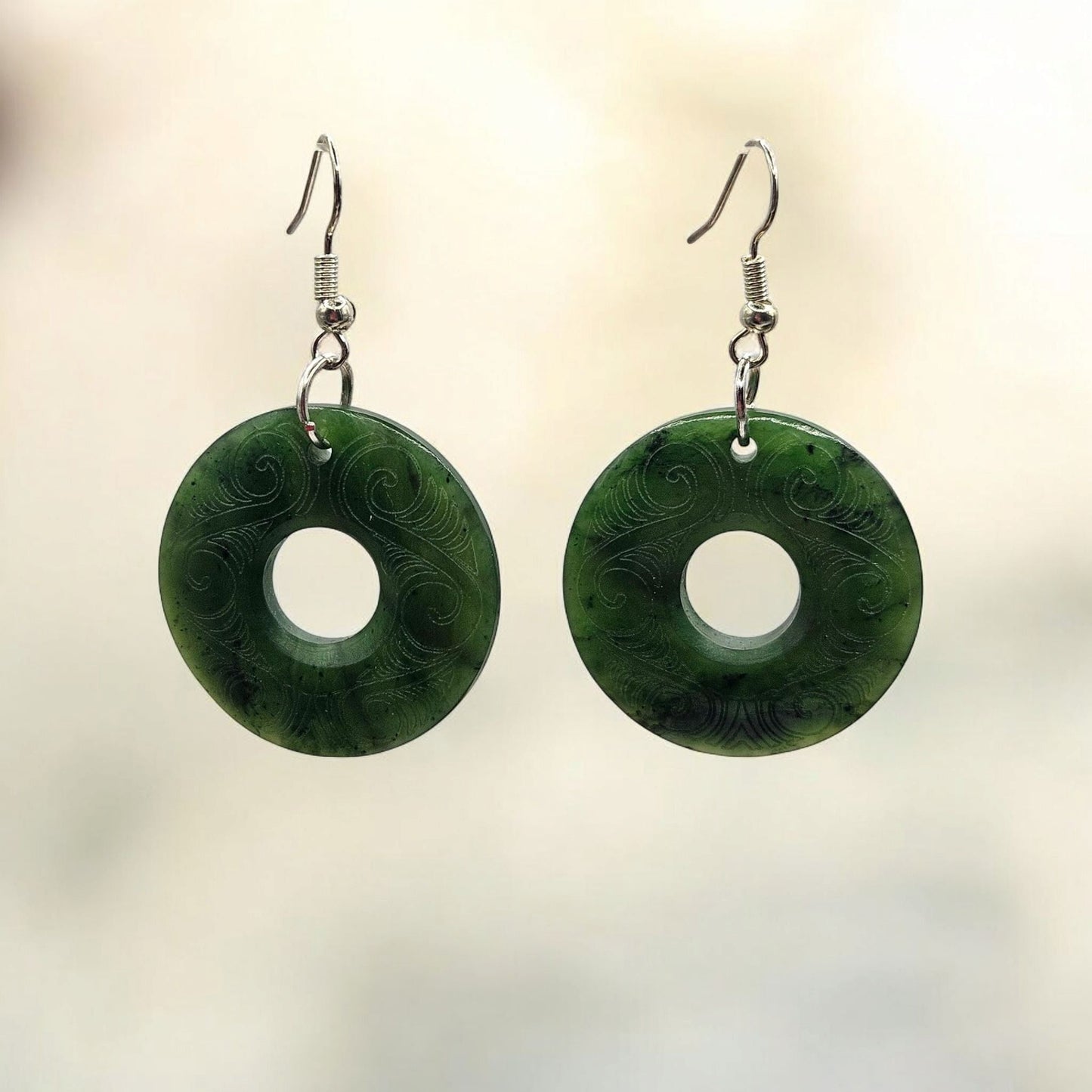 Engraved Porowhita Earrings - 30mm