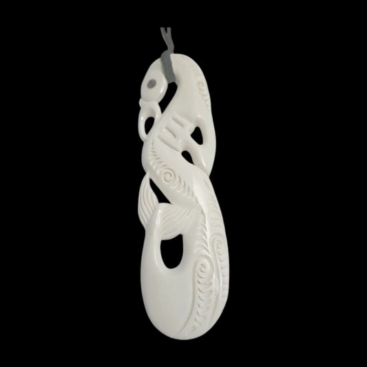 Bone Manaia Pendant - 140mm