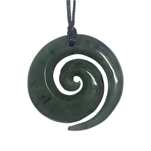 Kawakawa Pounamu Koru Pendant