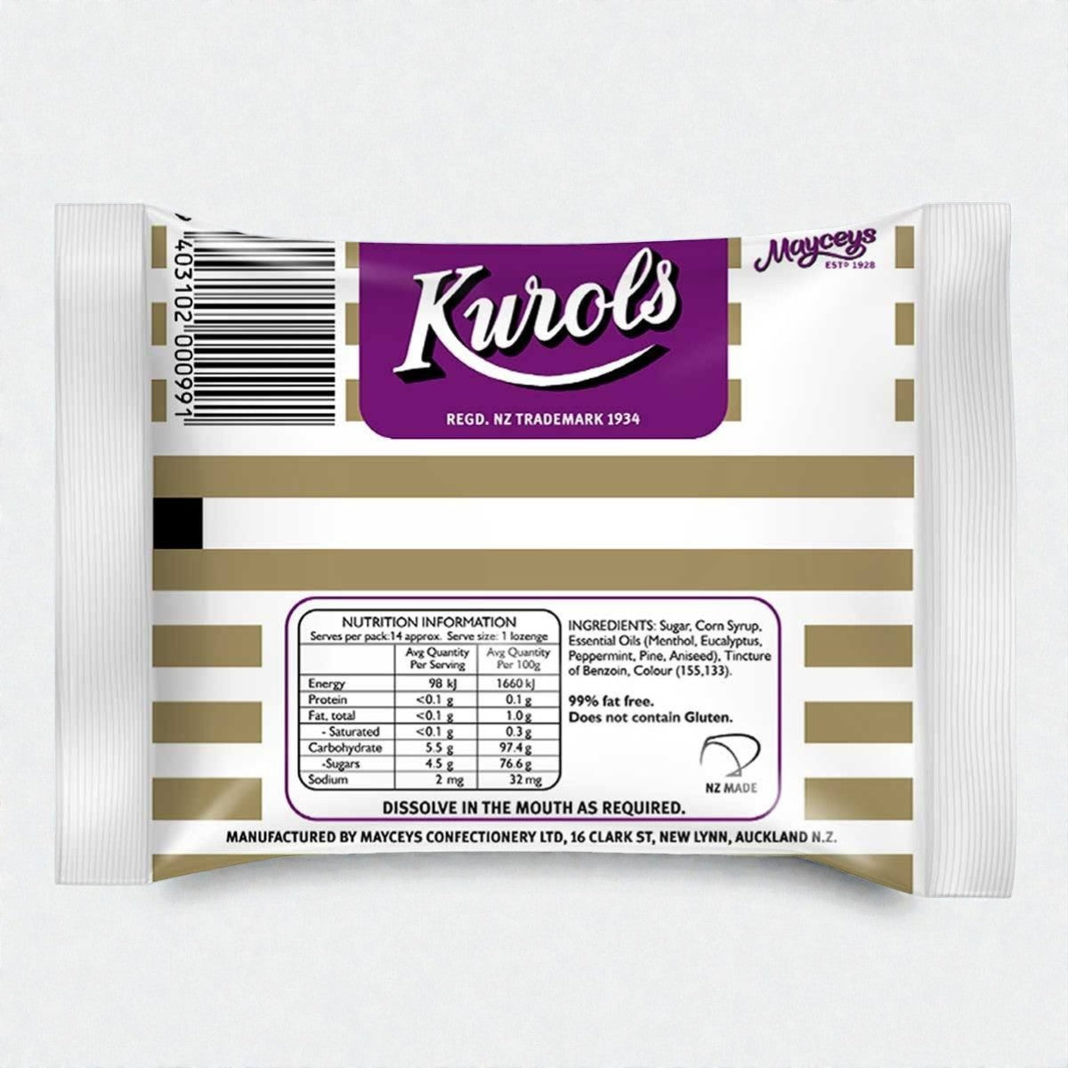 3 Packs - Kurols Original Mentholated Lozenges