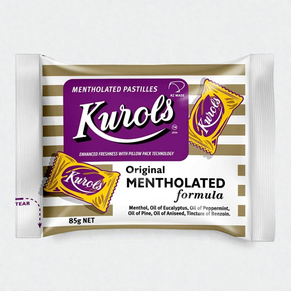 3 Packs - Kurols Original Mentholated Lozenges