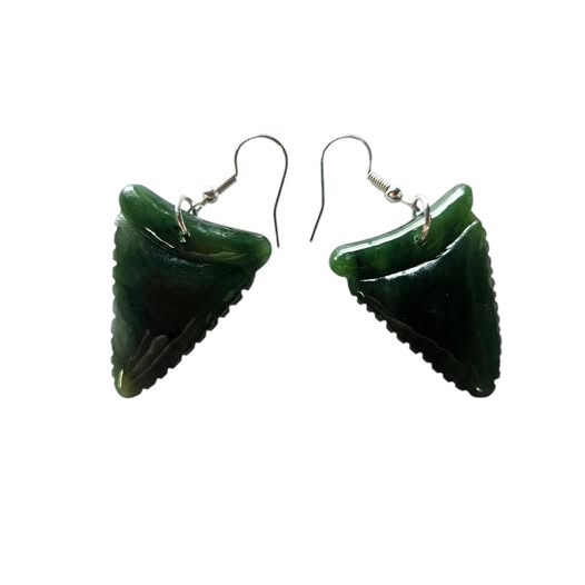 Beautiful Pounamu Niho Earrings