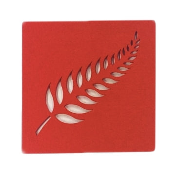 Kiwiana Felt Coasters - Set of 6 FERN - Available in 3 Colours