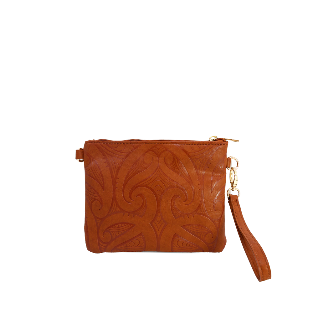 Viaduct Clutch by Miriama Grace-Smith - Tan