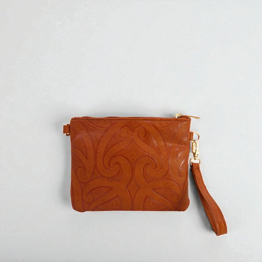 Viaduct Clutch by Miriama Grace-Smith - Tan