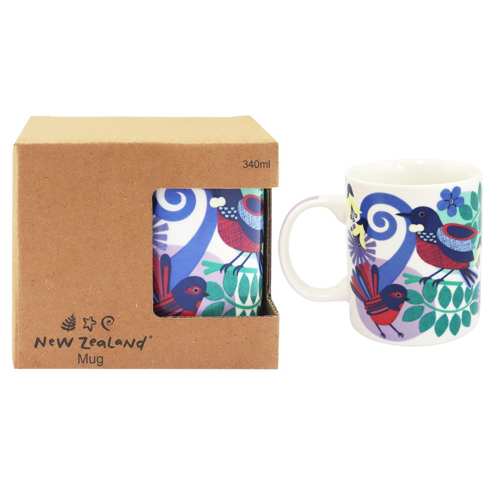 New Zealand Floral Tui Coffee Mug