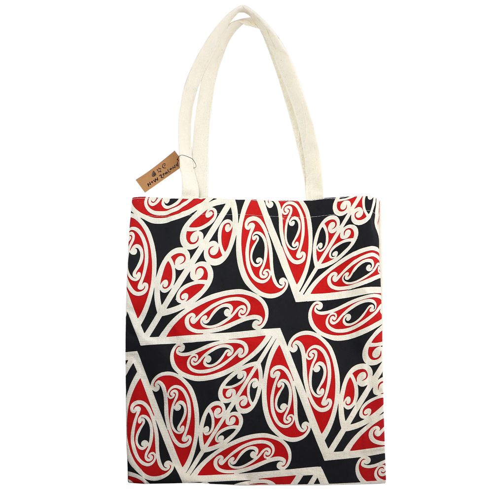 Cotton Tote Bag - NZ Māori Design - 40cm