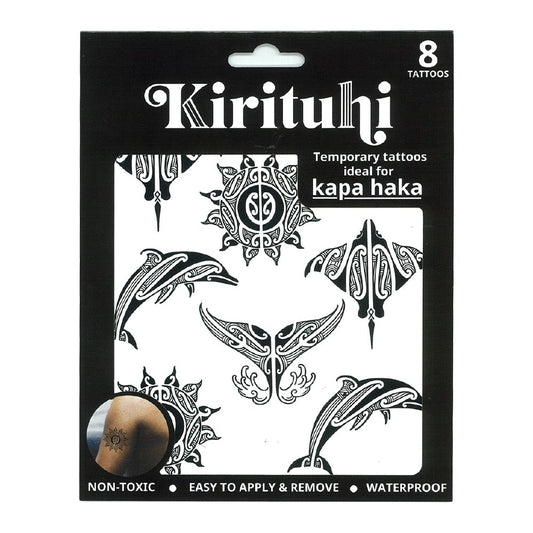 Temporary Māori Tattoo Animals/Sea Creatures 8pc 4style