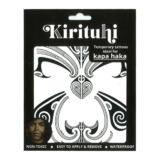 Temporary Maori Facial Tattoo - 15cm x 18cm