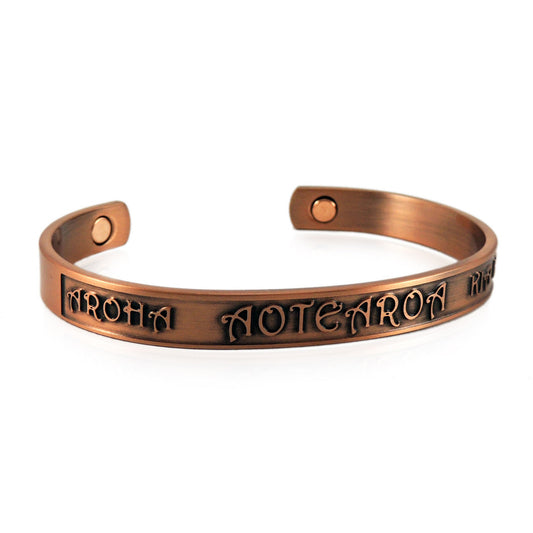 Aroha/Aotearoa/Kia Kaha Copper Bracelet