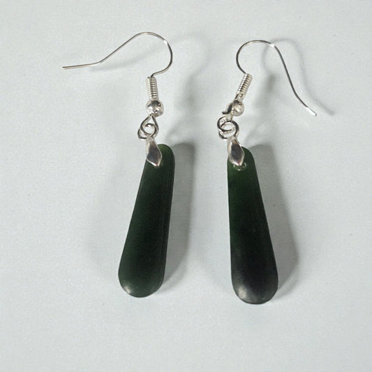 Greenstone Drop Earrings - 23mm