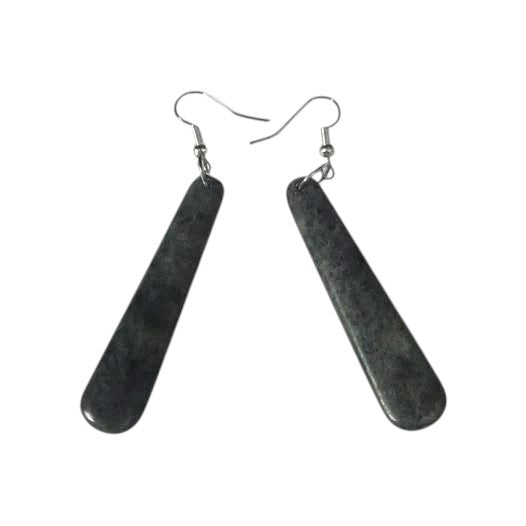 Pounamu Drop Earrings - 70mm