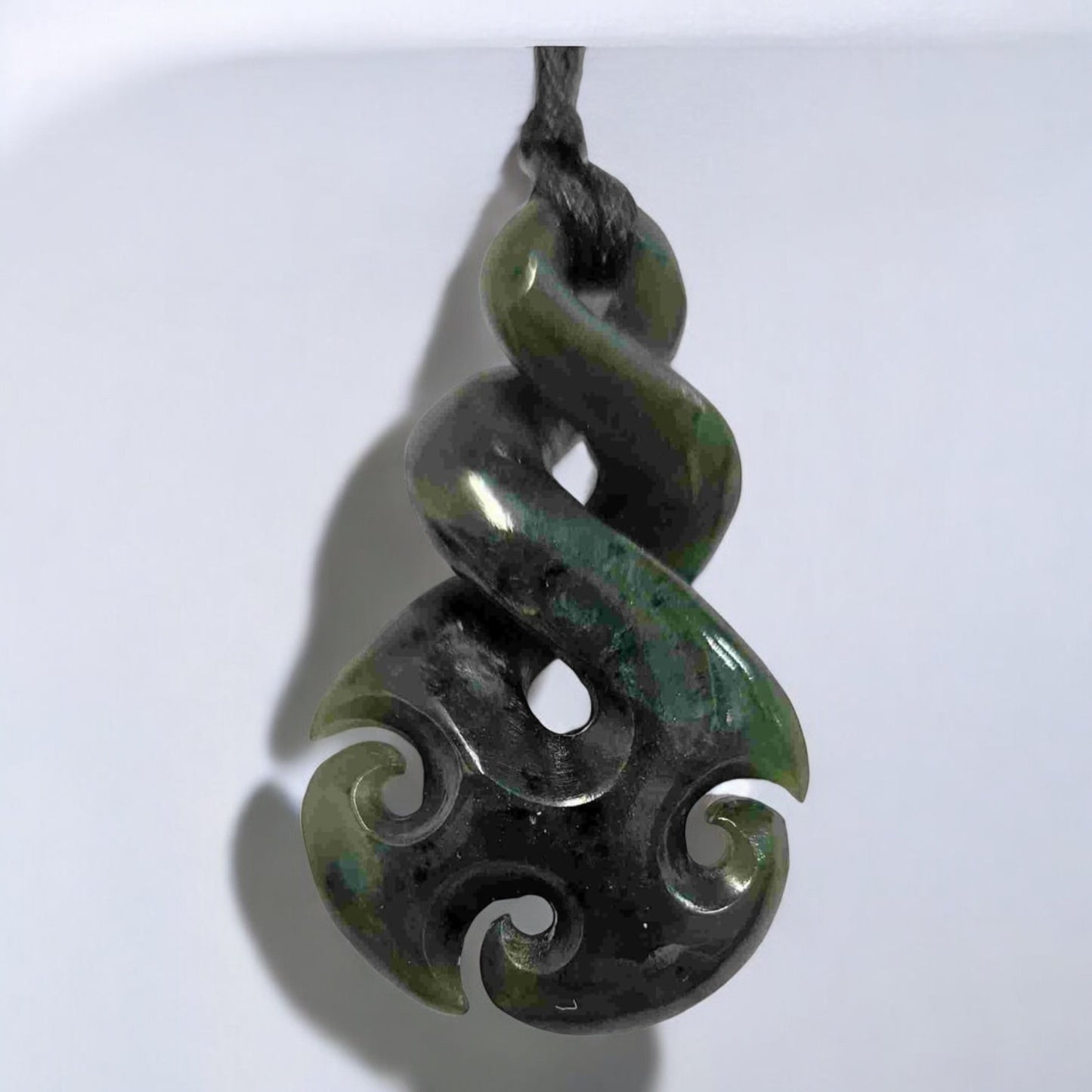 Pounamu Pikorua Pendant with 3 Koru Cut-out