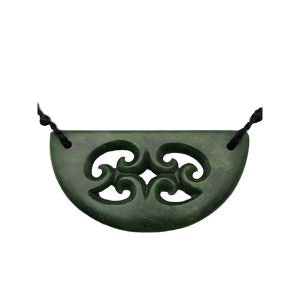 Pounamu-breastplate with Koru