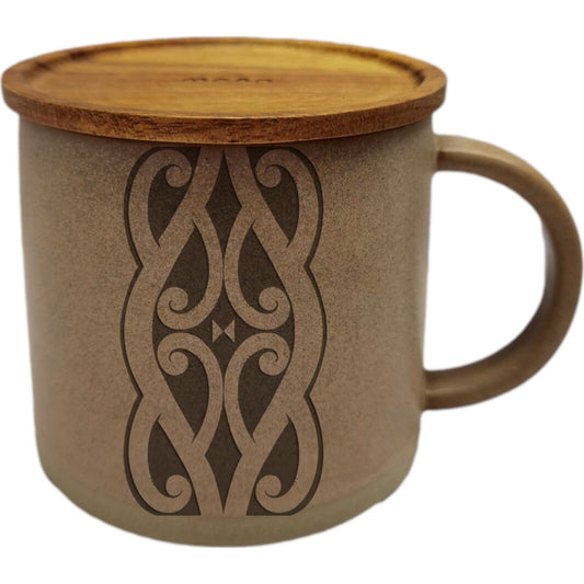 Moana Road - Glazed Ceramic Mug - Miriama Grace - Brown