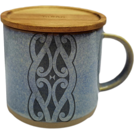 Moana Road - Glazed Ceramic Mug - Miriama Grace - Blue