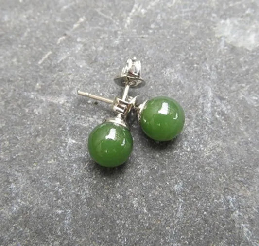 Greenstone Ball Stud Earrings (Copy)