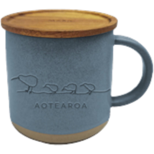 *Glazed Ceramic Mug - Kiwi/Aotearoa - Blue